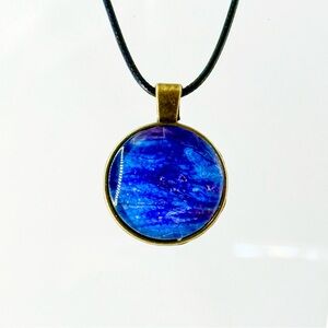 Azure Bronze-Tone Pendant Necklace